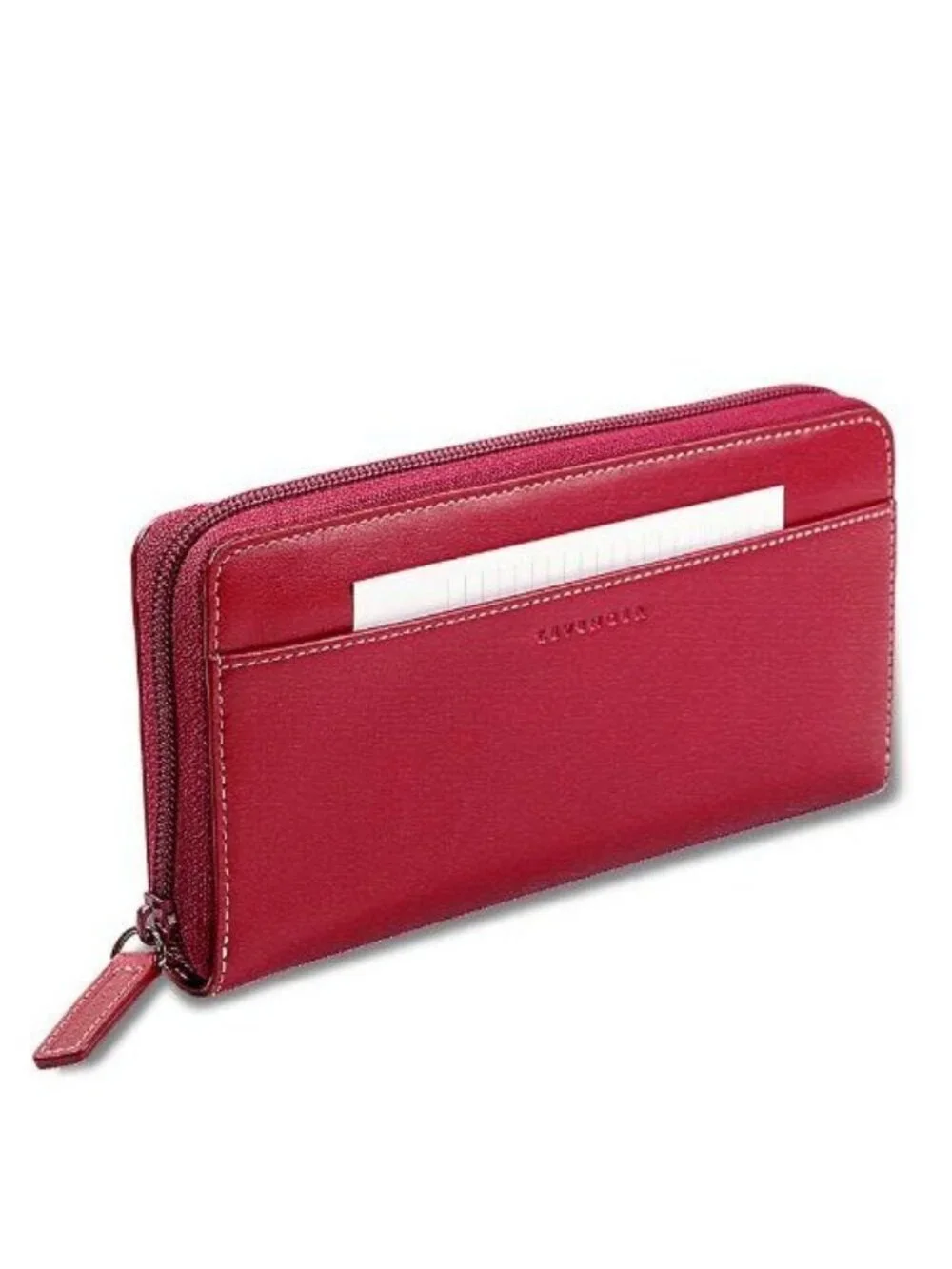 Levenger Accordion Full-Grain Orange Leather Women's Wallet AL10510